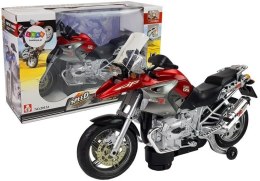 LEAN Toys Motocykl Na Baterie Światła Muzyka Czerwony