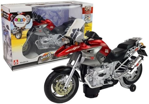 LEAN Toys Motocykl Na Baterie Światła Muzyka Czerwony LEAN Toys Motocykl Na Baterie Światła Muzyka Czerwony