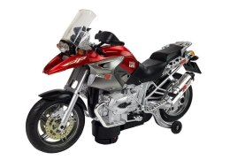 LEAN Toys Motocykl Na Baterie Światła Muzyka Czerwony