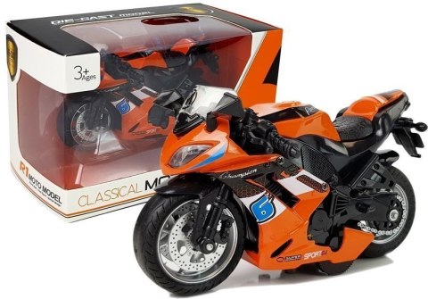 LEAN Toys Motocykl z Napędem Frykcyjnym Dźwięki Motor 1:14 Pomarańczowy LEAN Toys Motocykl z Napędem Frykcyjnym Dźwięki Motor 1:14 Pomarańczowy