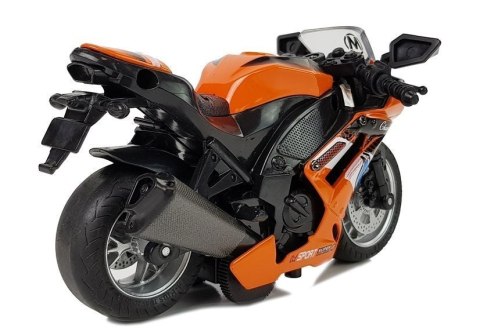 LEAN Toys Motocykl z Napędem Frykcyjnym Dźwięki Motor 1:14 Pomarańczowy LEAN Toys Motocykl z Napędem Frykcyjnym Dźwięki Motor 1:14 Pomarańczowy