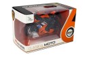 LEAN Toys Motocykl z Napędem Frykcyjnym Dźwięki Motor 1:14 Pomarańczowy