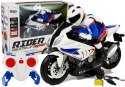 LEAN Toys Motocykl zdalnie sterowany R/C 2.4G Biały