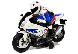 LEAN Toys Motocykl zdalnie sterowany R/C 2.4G Biały