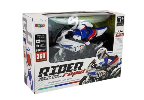 LEAN Toys Motocykl zdalnie sterowany R/C 2.4G Biały LEAN Toys Motocykl zdalnie sterowany R/C 2.4G Biały