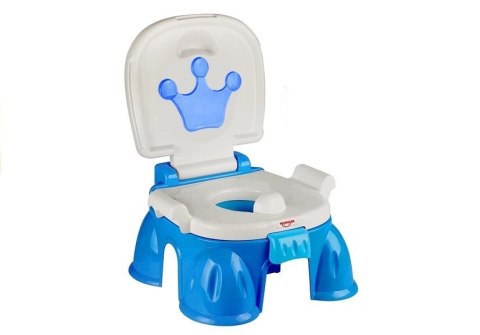 LEAN Toys Nocnik Niebieski z Koroną Dla Malucha LEAN Toys Nocnik Niebieski z Koroną Dla Malucha