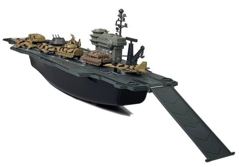 LEAN Toys Ogromny Lotniskowiec Łódź Pojazdy Wojskowe Dźwięk 86 cm LEAN Toys Ogromny Lotniskowiec Łódź Pojazdy Wojskowe Dźwięk 86 cm