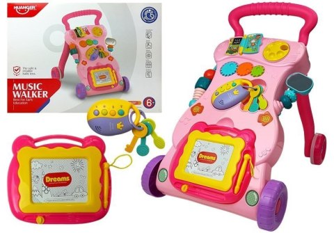 LEAN Toys Pchacz Dziecięcy ze Znikopisem Różowy LEAN Toys Pchacz Dziecięcy ze Znikopisem Różowy