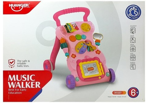 LEAN Toys Pchacz Dziecięcy ze Znikopisem Różowy LEAN Toys Pchacz Dziecięcy ze Znikopisem Różowy