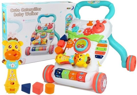 LEAN Toys Pchacz Edukacyjny dla Niemowlęcia z Interaktywnym Mikrofonem