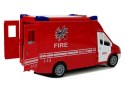 LEAN Toys Wóz Strażacki z Napędem Frykcyjnym Dźwiękiem Otwierane Drzwi