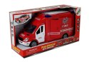 LEAN Toys Wóz Strażacki z Napędem Frykcyjnym Dźwiękiem Otwierane Drzwi