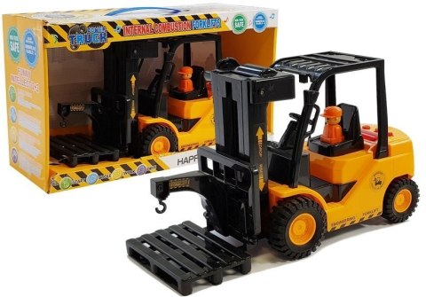 LEAN Toys Wózek Widłowy Ruchome Widły Dźwięki Światła Pomarańczowy