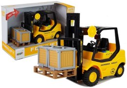 LEAN Toys Wózek Widłowy z Naciągiem 1:16 Dźwięk Światło