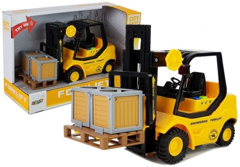 LEAN Toys Wózek Widłowy z Naciągiem 1:16 Dźwięk Światło LEAN Toys Wózek Widłowy z Naciągiem 1:16 Dźwięk Światło