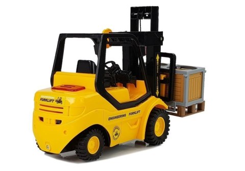 LEAN Toys Wózek Widłowy z Naciągiem 1:16 Dźwięk Światło LEAN Toys Wózek Widłowy z Naciągiem 1:16 Dźwięk Światło