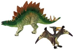 LEAN Toys Zestaw Figurek Dinozaur Stegosaurus , Pteranodon