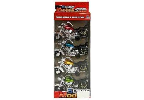 LEAN Toys Zestaw Motocykli z Naciągiem 4 sztuki LEAN Toys Zestaw Motocykli z Naciągiem 4 sztuki