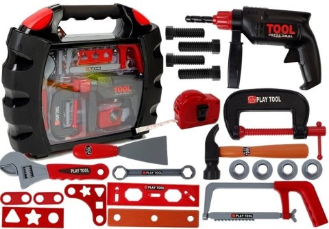 LEAN Toys Zestaw Narzędzi dla Majsterkowicza w Walizce Czarny LEAN Toys Zestaw Narzędzi dla Majsterkowicza w Walizce Czarny