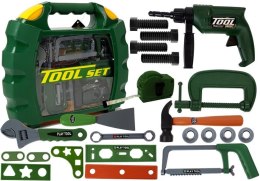 LEAN Toys Zestaw Narzędzi dla Majsterkowicza w Walizce Zielony