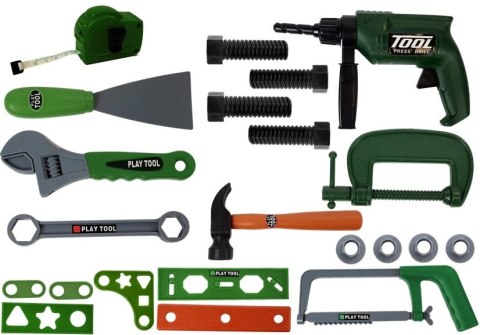 LEAN Toys Zestaw Narzędzi dla Majsterkowicza w Walizce Zielony LEAN Toys Zestaw Narzędzi dla Majsterkowicza w Walizce Zielony
