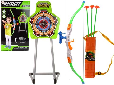 LEAN Toys Zestaw Strzelecki Łuk Tarcza Kołczan Strzały LEAN Toys Zestaw Strzelecki Łuk Tarcza Kołczan Strzały
