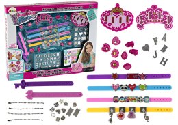LEAN Toys Zestaw do Biżuterii Bransoletek Zawieszek Literki DIY