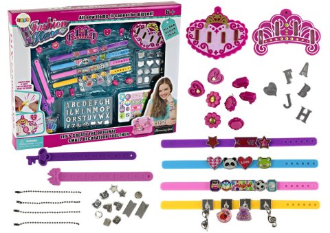 LEAN Toys Zestaw do Biżuterii Bransoletek Zawieszek Literki DIY LEAN Toys Zestaw do Biżuterii Bransoletek Zawieszek Literki DIY