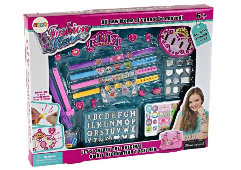 LEAN Toys Zestaw do Biżuterii Bransoletek Zawieszek Literki DIY LEAN Toys Zestaw do Biżuterii Bransoletek Zawieszek Literki DIY