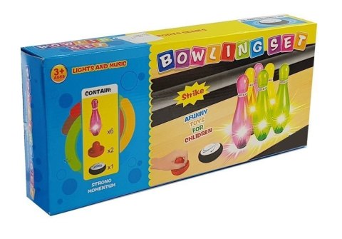 LEAN Toys Zestaw do Gry w Kręgle Kolorowy 6szt Świeci LEAN Toys Zestaw do Gry w Kręgle Kolorowy 6szt Świeci
