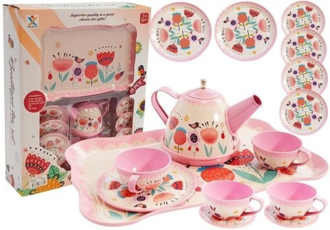 LEAN Toys Zestaw do Herbaty Filiżanki Imbryk Spodki 14 elementów LEAN Toys Zestaw do Herbaty Filiżanki Imbryk Spodki 14 elementów
