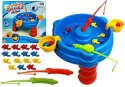 LEAN Toys Zestaw do Łowienia Rybek z Wędkami 15 sztuk Ryb