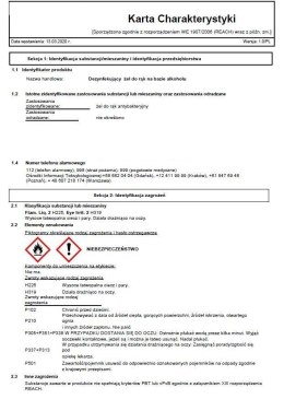 LEAN Żel do Dezynfekcji Rąk Antybakteryjny 70% 500ml