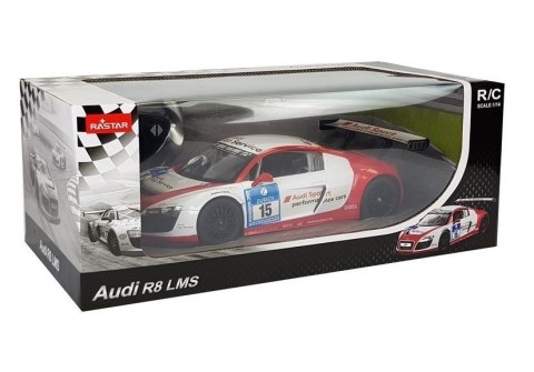 Rastar Auto R/C Audi R8 LMS Rastar 1:14 Biało-Czerwone Rastar Auto R/C Audi R8 LMS Rastar 1:14 Biało-Czerwone