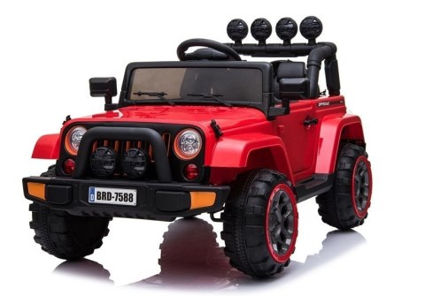LEAN CARS Auto na Akumulator Jeep BRD-7588 Czerwony 4x4 LEAN CARS Auto na Akumulator Jeep BRD-7588 Czerwony 4x4