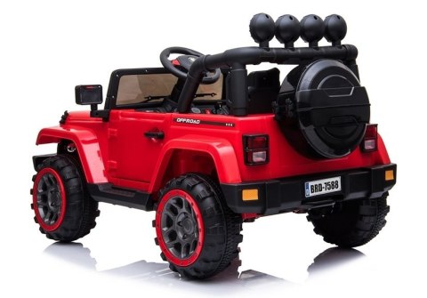 LEAN CARS Auto na Akumulator Jeep BRD-7588 Czerwony 4x4 LEAN CARS Auto na Akumulator Jeep BRD-7588 Czerwony 4x4