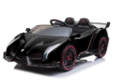 LEAN CARS Auto na akumulator Lamborghini Veneno Czarny LEAN CARS Auto na akumulator Lamborghini Veneno Czarny