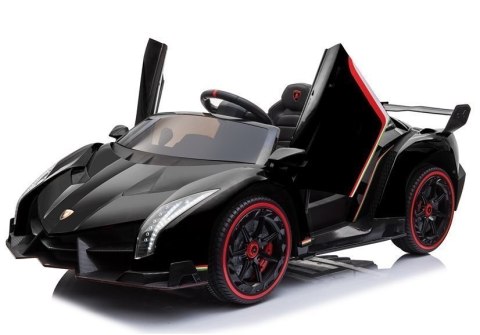 LEAN CARS Auto na akumulator Lamborghini Veneno Czarny LEAN CARS Auto na akumulator Lamborghini Veneno Czarny