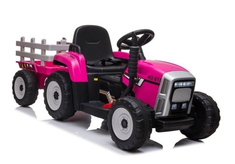 LEAN CARS Traktor na Akumulator z Przyczepą XMX611 Różowy LEAN CARS Traktor na Akumulator z Przyczepą XMX611 Różowy