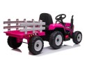 LEAN CARS Traktor na Akumulator z Przyczepą XMX611 Różowy