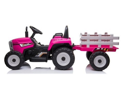 LEAN CARS Traktor na Akumulator z Przyczepą XMX611 Różowy LEAN CARS Traktor na Akumulator z Przyczepą XMX611 Różowy