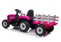 LEAN CARS Traktor na Akumulator z Przyczepą XMX611 Różowy