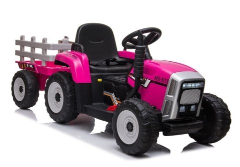 LEAN CARS Traktor na Akumulator z Przyczepą XMX611 Różowy LEAN CARS Traktor na Akumulator z Przyczepą XMX611 Różowy