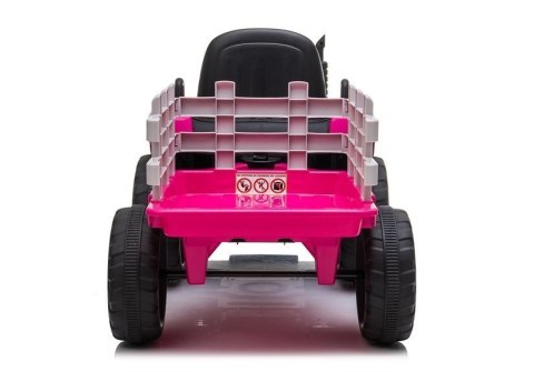 LEAN CARS Traktor na Akumulator z Przyczepą XMX611 Różowy LEAN CARS Traktor na Akumulator z Przyczepą XMX611 Różowy