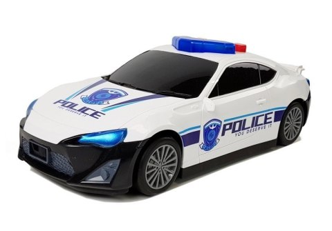 LEAN Toys Auto Policyjne Schowek Garaż 2w1 Policjant Małe Autka Dźwięk Światła LEAN Toys Auto Policyjne Schowek Garaż 2w1 Policjant Małe Autka Dźwięk Światła