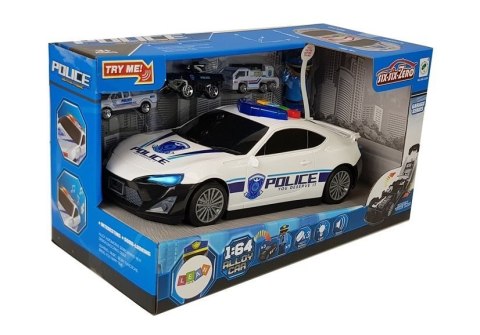 LEAN Toys Auto Policyjne Schowek Garaż 2w1 Policjant Małe Autka Dźwięk Światła LEAN Toys Auto Policyjne Schowek Garaż 2w1 Policjant Małe Autka Dźwięk Światła