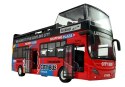 LEAN Toys Autobus Piętrowy z Dźwiękiem 1:32 Otwierane Drzwi Czerwony