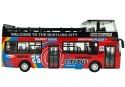 LEAN Toys Autobus Piętrowy z Dźwiękiem 1:32 Otwierane Drzwi Czerwony