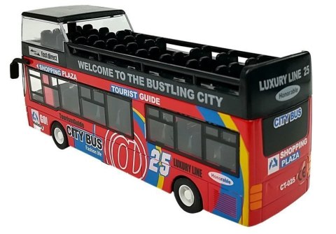 LEAN Toys Autobus Piętrowy z Dźwiękiem 1:32 Otwierane Drzwi Czerwony LEAN Toys Autobus Piętrowy z Dźwiękiem 1:32 Otwierane Drzwi Czerwony