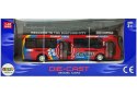 LEAN Toys Autobus Piętrowy z Dźwiękiem 1:32 Otwierane Drzwi Czerwony